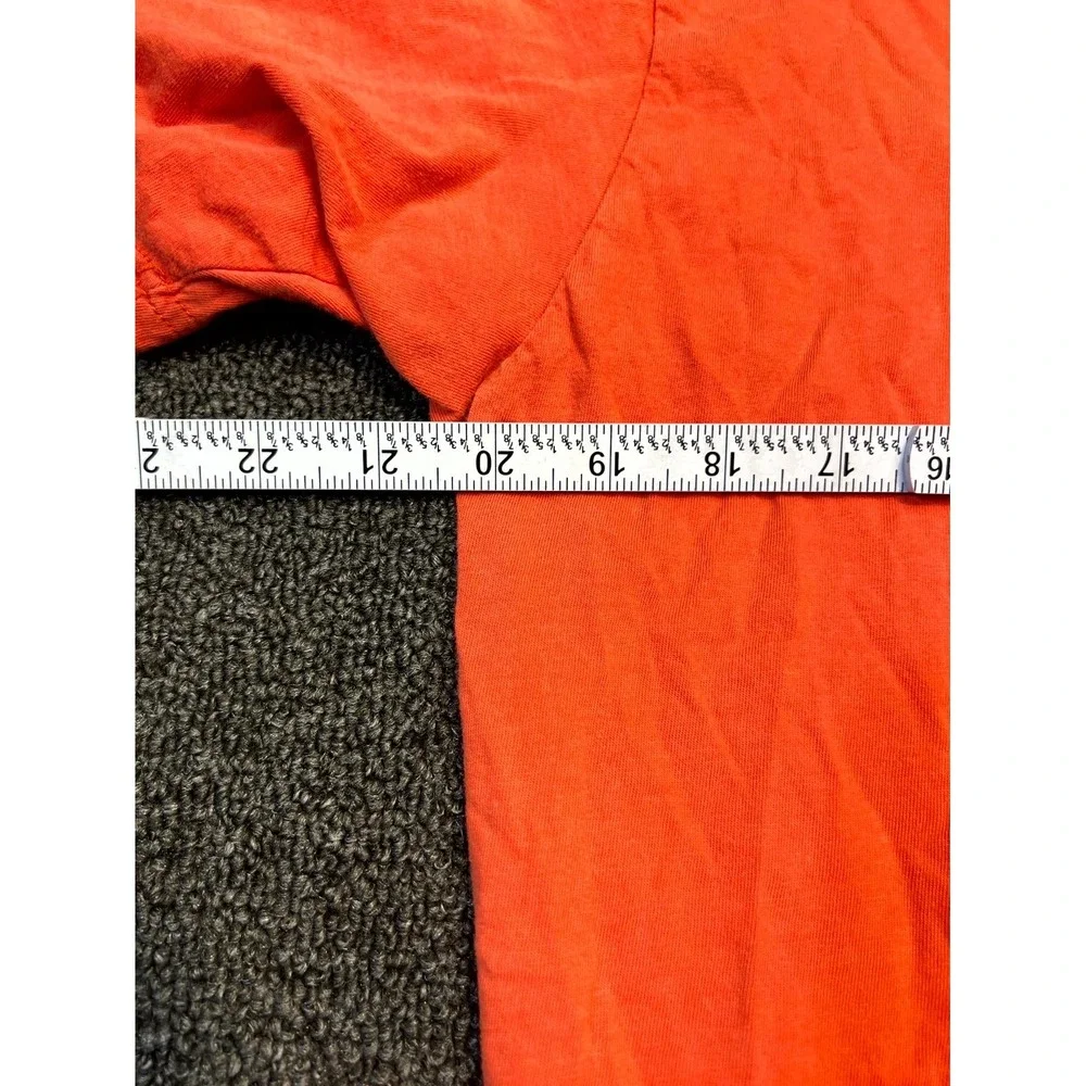 The North Face T Shirt Mens Large Orange Logo Casual Short Sleeve Crew Neck